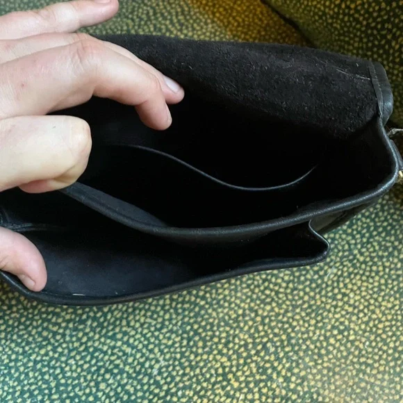 Coach Glovetanned Cowhide Leather Vintage Station Willis Satchel Bag Black - Picture 6 of 9